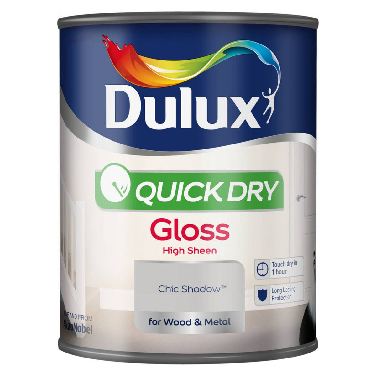 Dulux Quick Dry Gloss 750ml tin in Chic Shadow