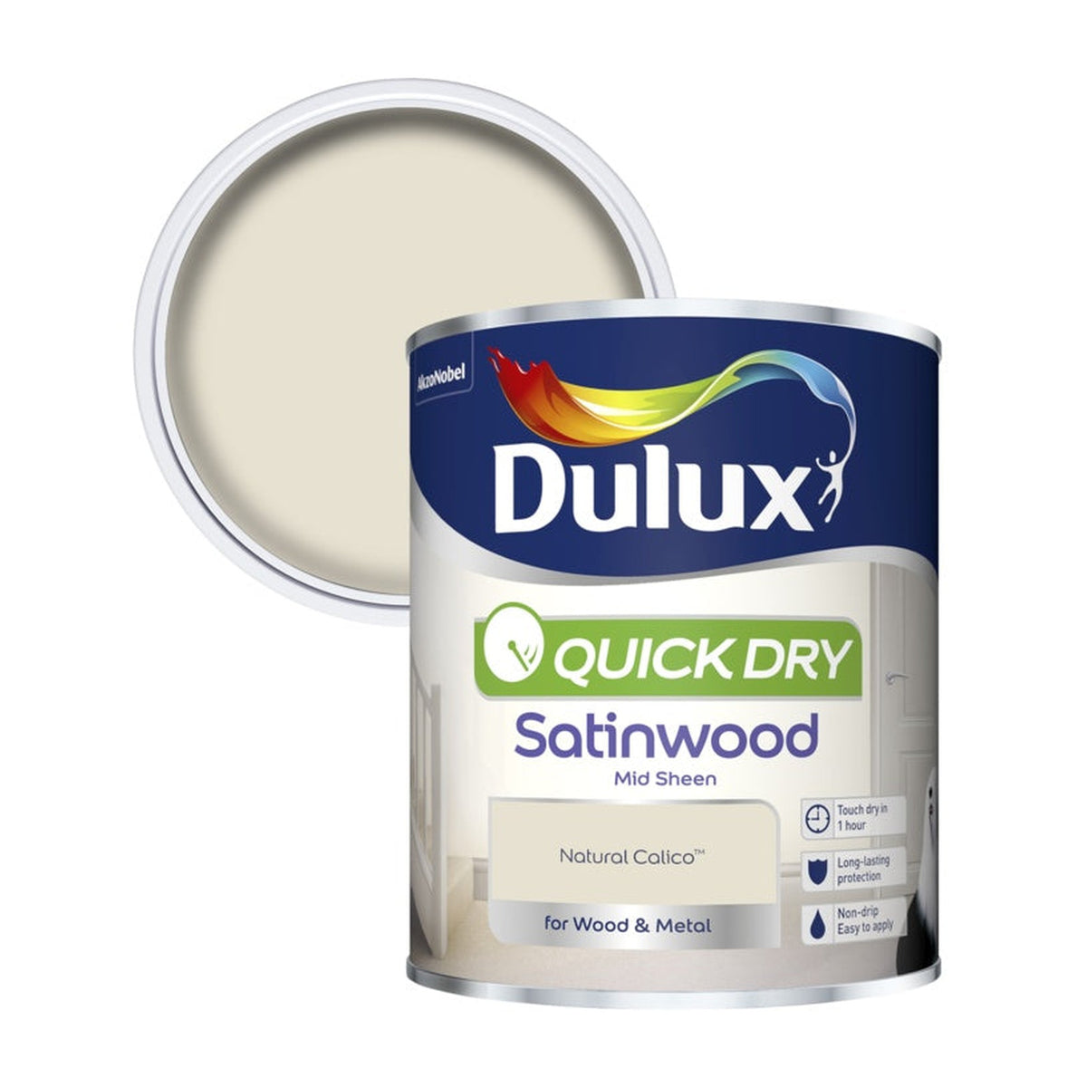 Dulux Quick Dry Satinwood 750ml in Natural Calico