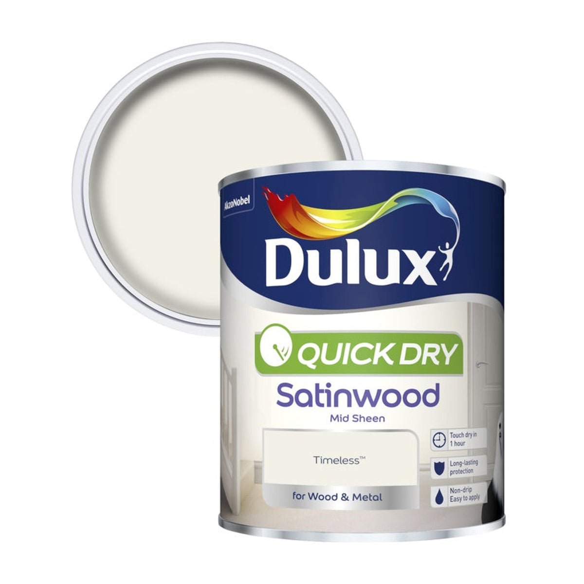Dulux Quick Dry Satinwood 750ml in Timeless