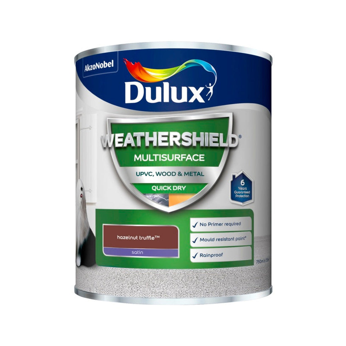 Dulux Weathershield Multi Surface 750ml tin in Hazelnut Truffle