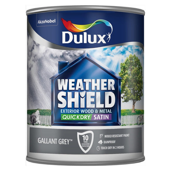 Dulux Weathershield Exterior Satin 750ml in Gallant Grey