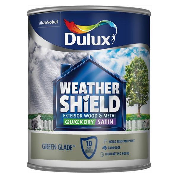 Dulux Weathershield Quick Dry Exterior Satin 750ml Green Glade