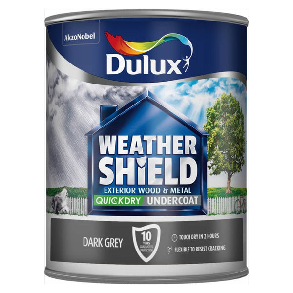Dulux Weathershield Quick Dry Undercoat 750ml in Dark Grey
