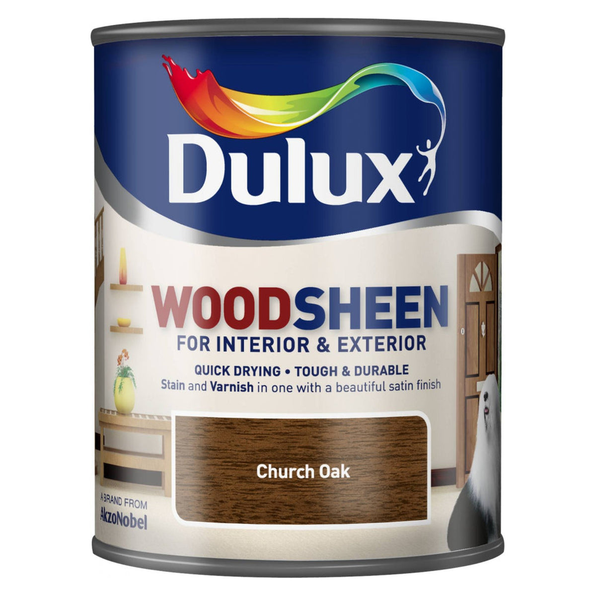 Dulux Woodsheen Church Oak 750ml tin