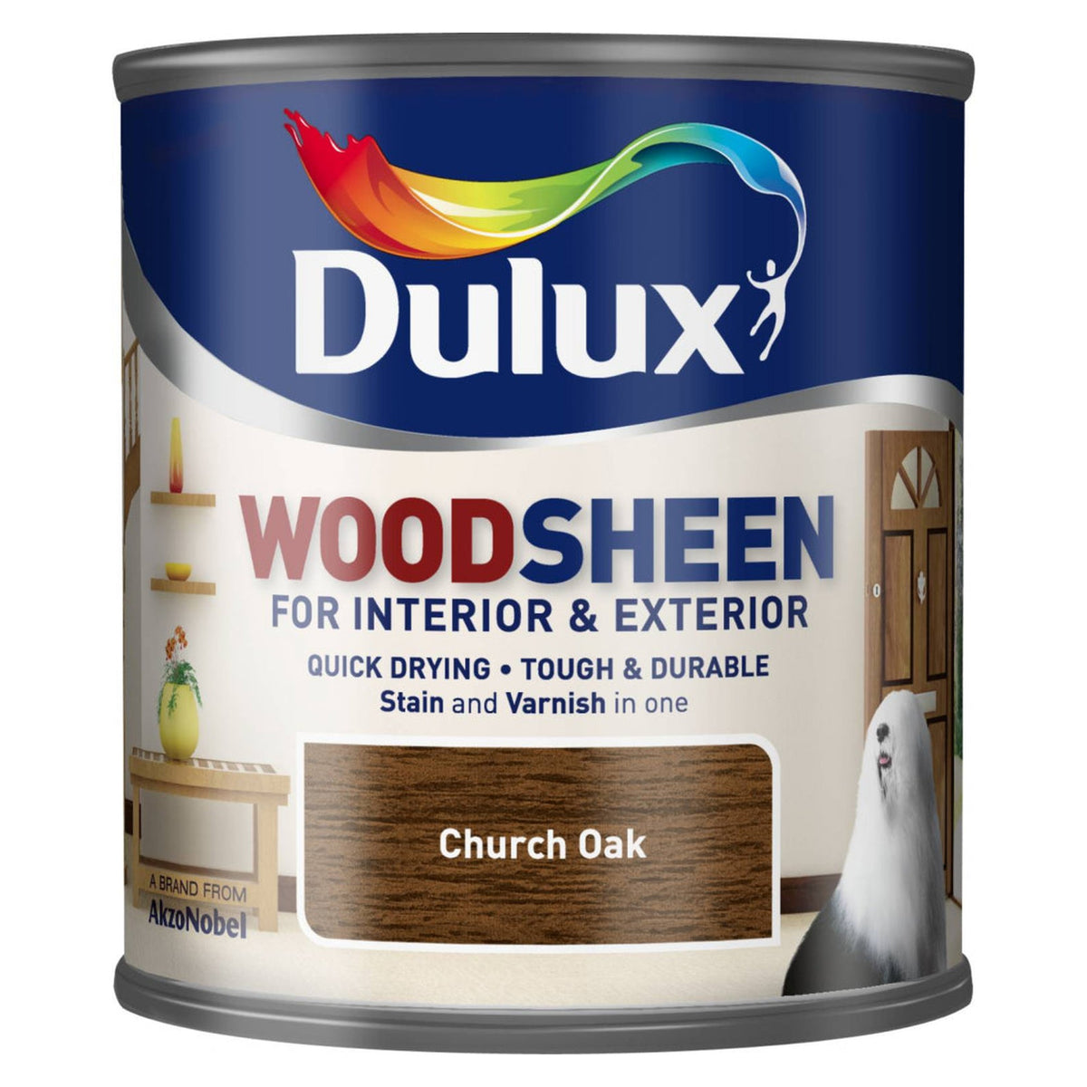 Dulux Woodsheen Church Oak 250ml tin