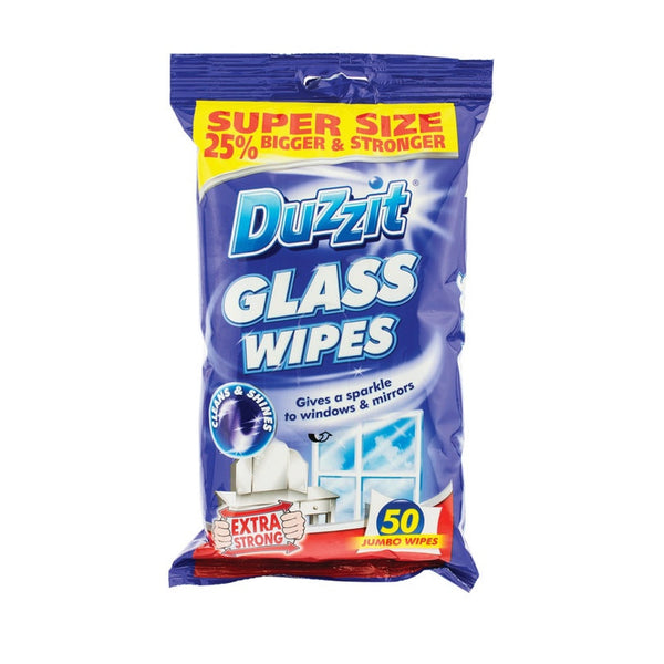 Duzzit glass wipes pack of 50