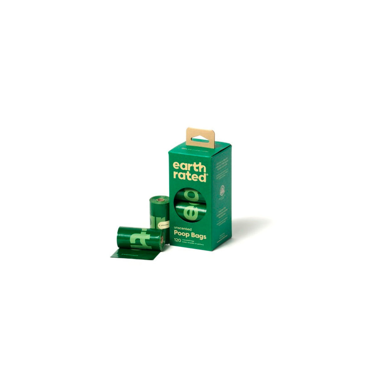 Earth Rated 120 unscented poop bags on 8 rolls