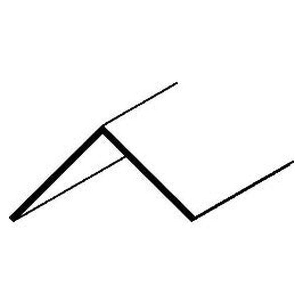 Easyfix 50mm white angle profile, 2.44m