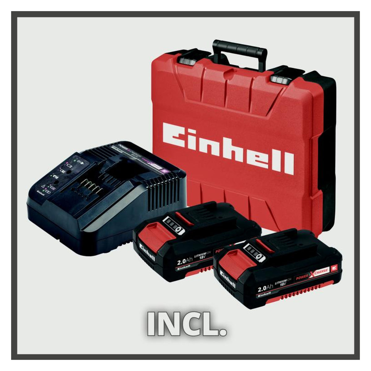 Einhell PXC 18V brushless combi drill kit with two batteries, view 8