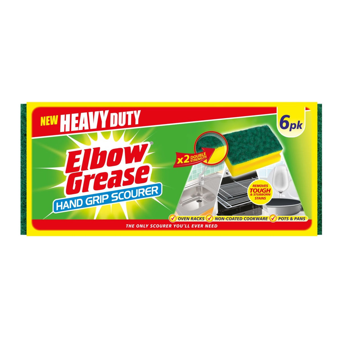 Elbow Grease heavy duty kitchen scourers pack of 6
