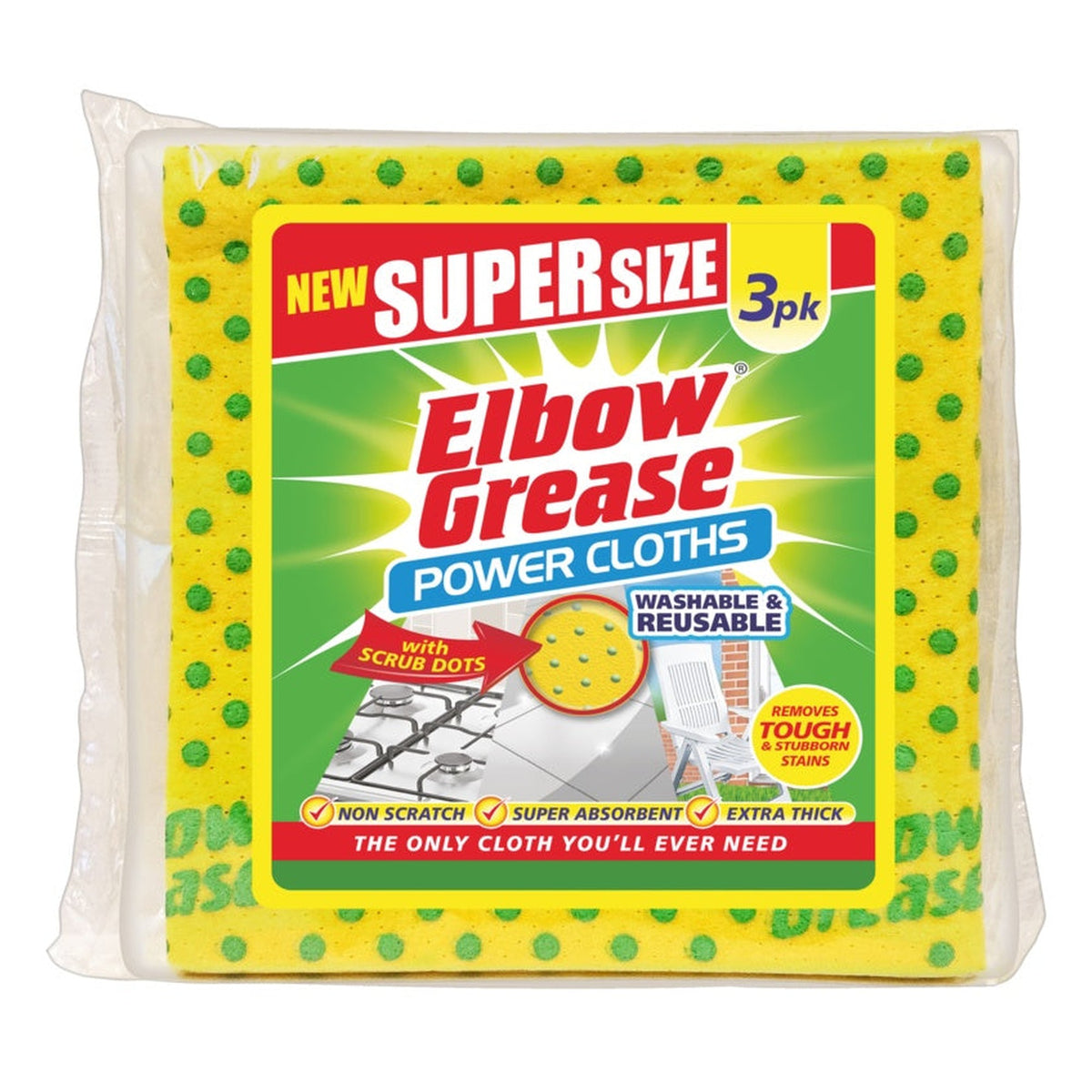 Elbow Grease power cloths, 3 pack