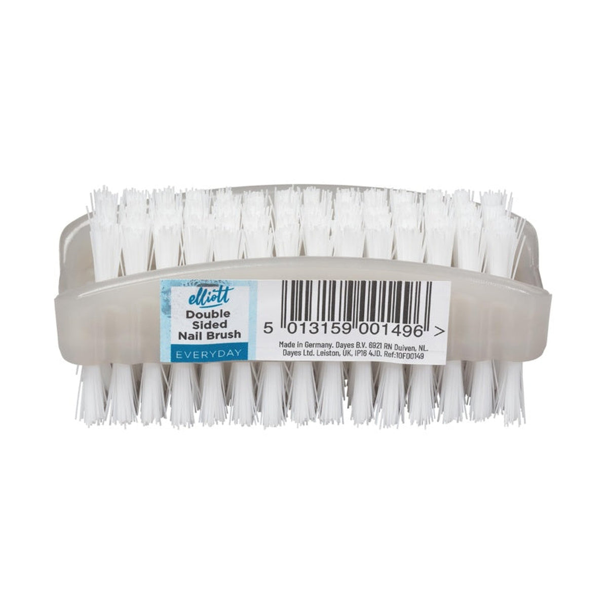 Elliott Double Sided Nail Brush in frosted plastic, view 2