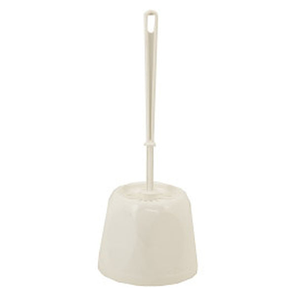 Elliott white round toilet brush and holder set
