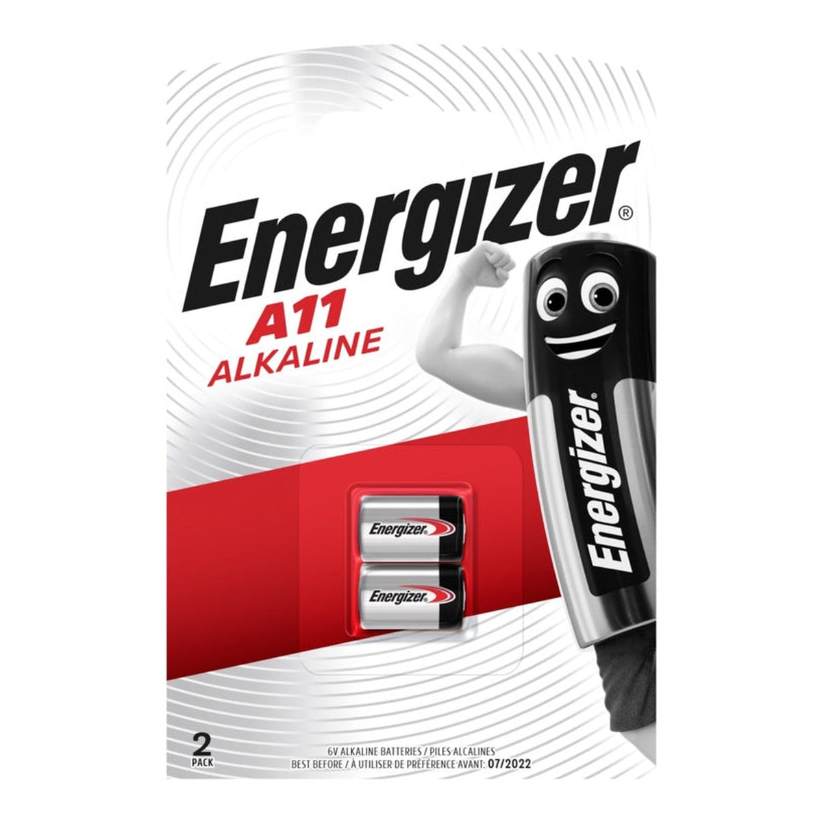 Energizer A11 E11A alkaline battery card