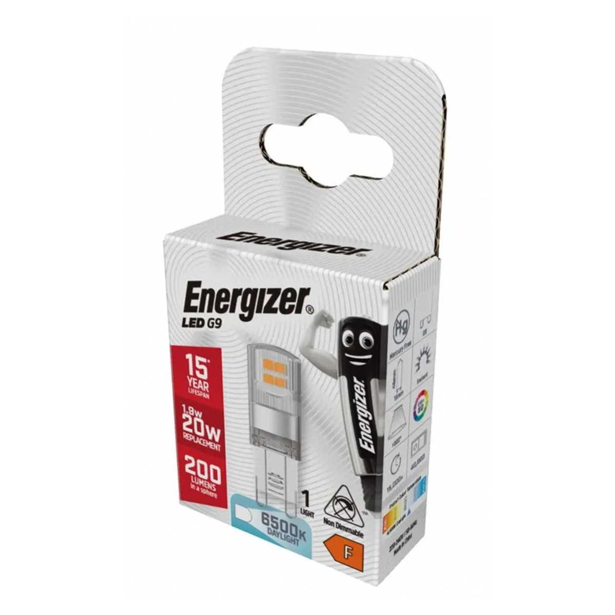Energizer LED G9 bulb 6500K daylight 1.9W