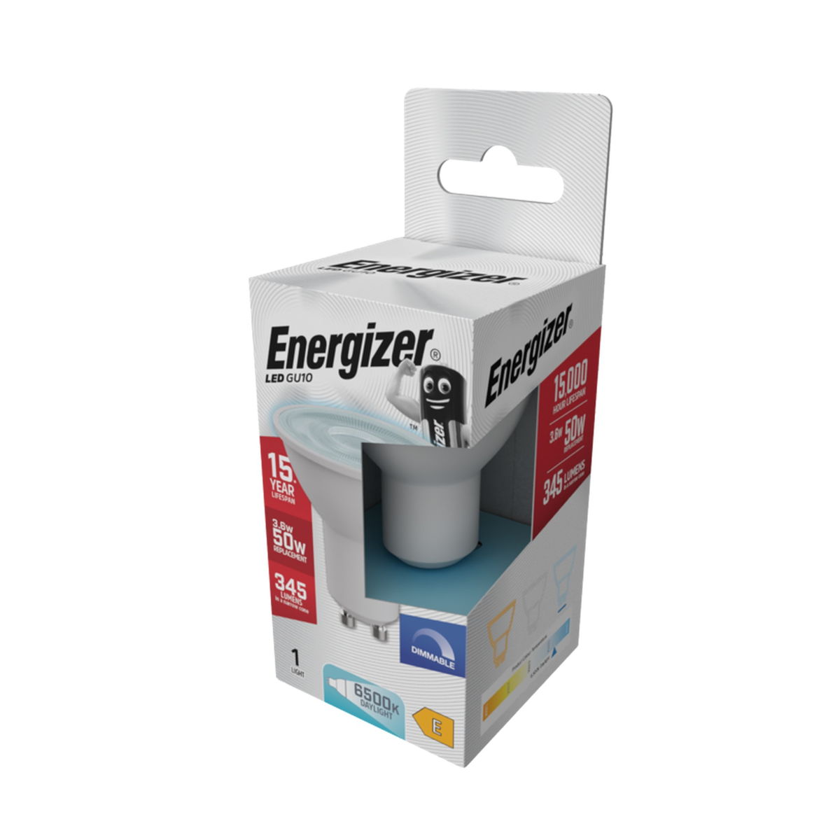 Energizer 3.6W dimmable LED GU10 daylight bulb, view 2