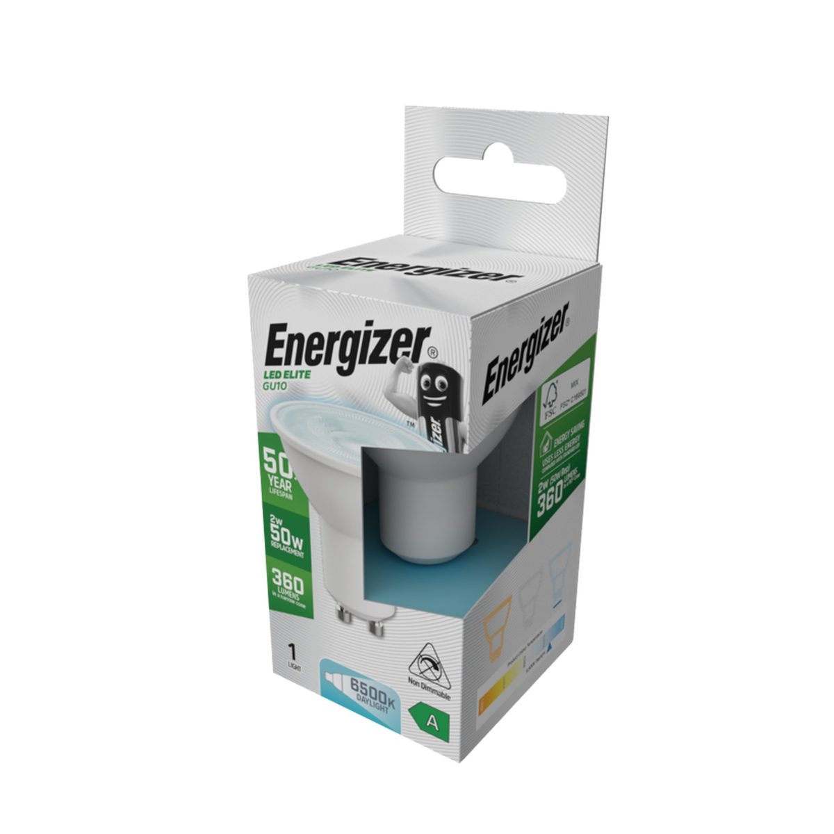Energizer LED GU10 bulb, 360 lumen, daylight white, view 2
