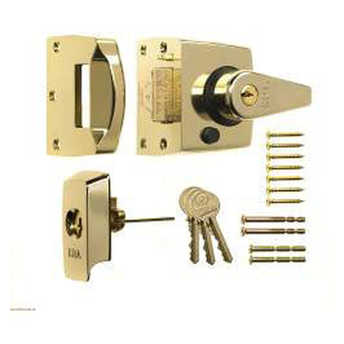 Era British Standard high security nightlatch, 60mm brass effect