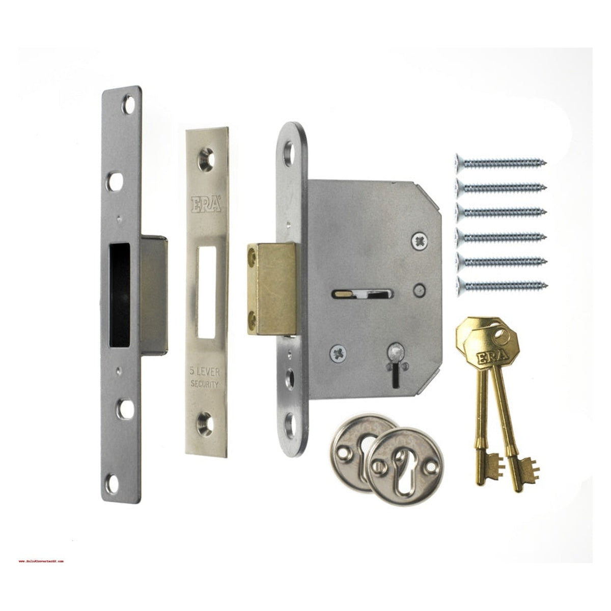 Era Viscount 63mm chrome 5 lever mortice lock