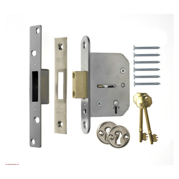 Era Viscount 63mm chrome 5 lever mortice lock