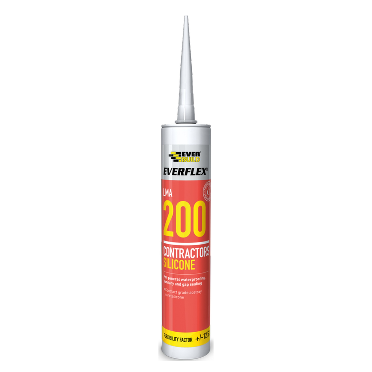 Everbuild Silicone 200 clear 295ml cartridge