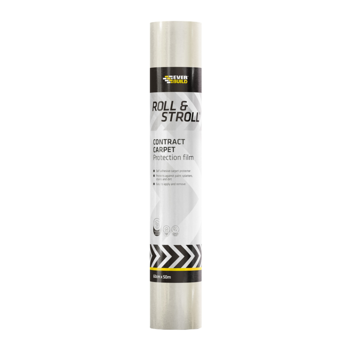 Everbuild Roll & Stroll clear carpet protector roll 60cm x 50m