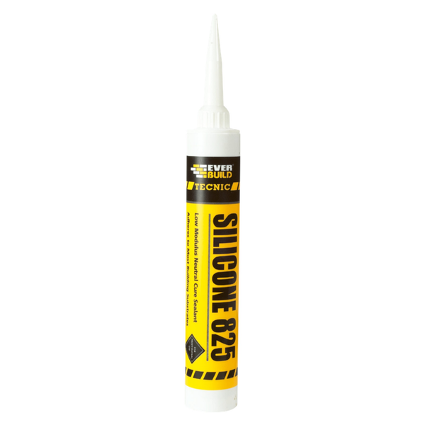 Everbuild Tecnic Silicone 825 white 380ml cartridge