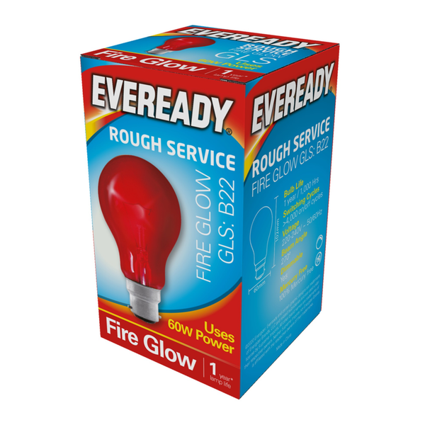 Eveready BC B22 Fireglow 60W bulb