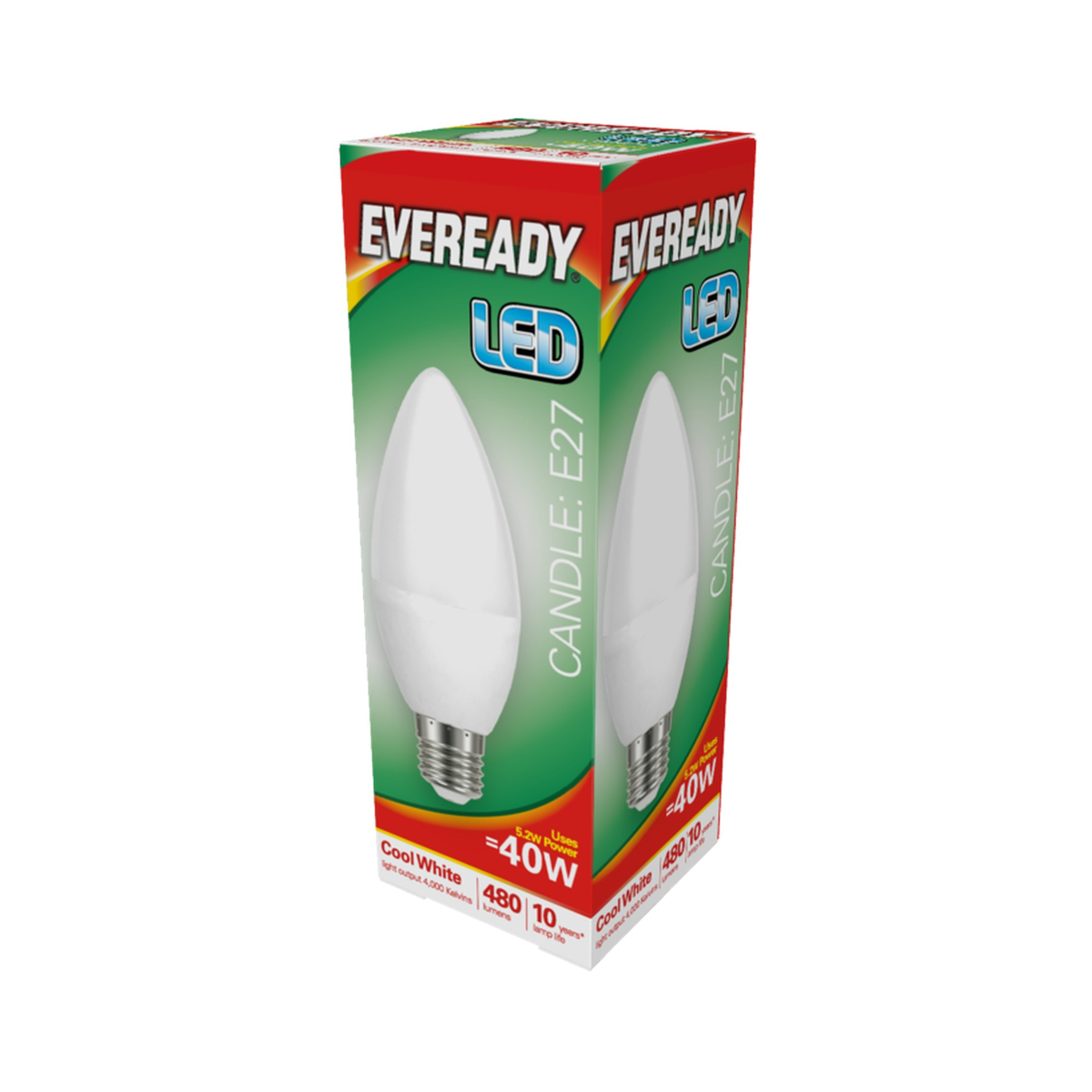 Eveready 6W E27 LED candle bulb cool white