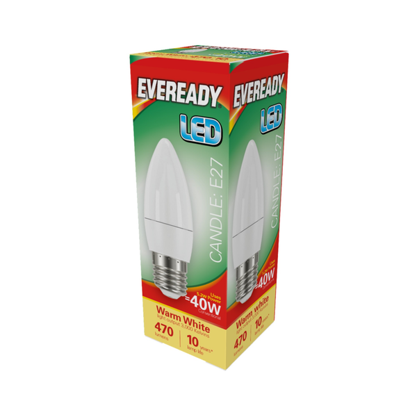 Eveready E27 LED candle bulb warm white