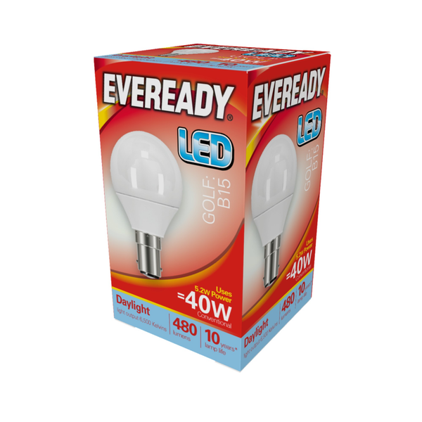 Eveready LED golf bulb B15 daylight 6500K
