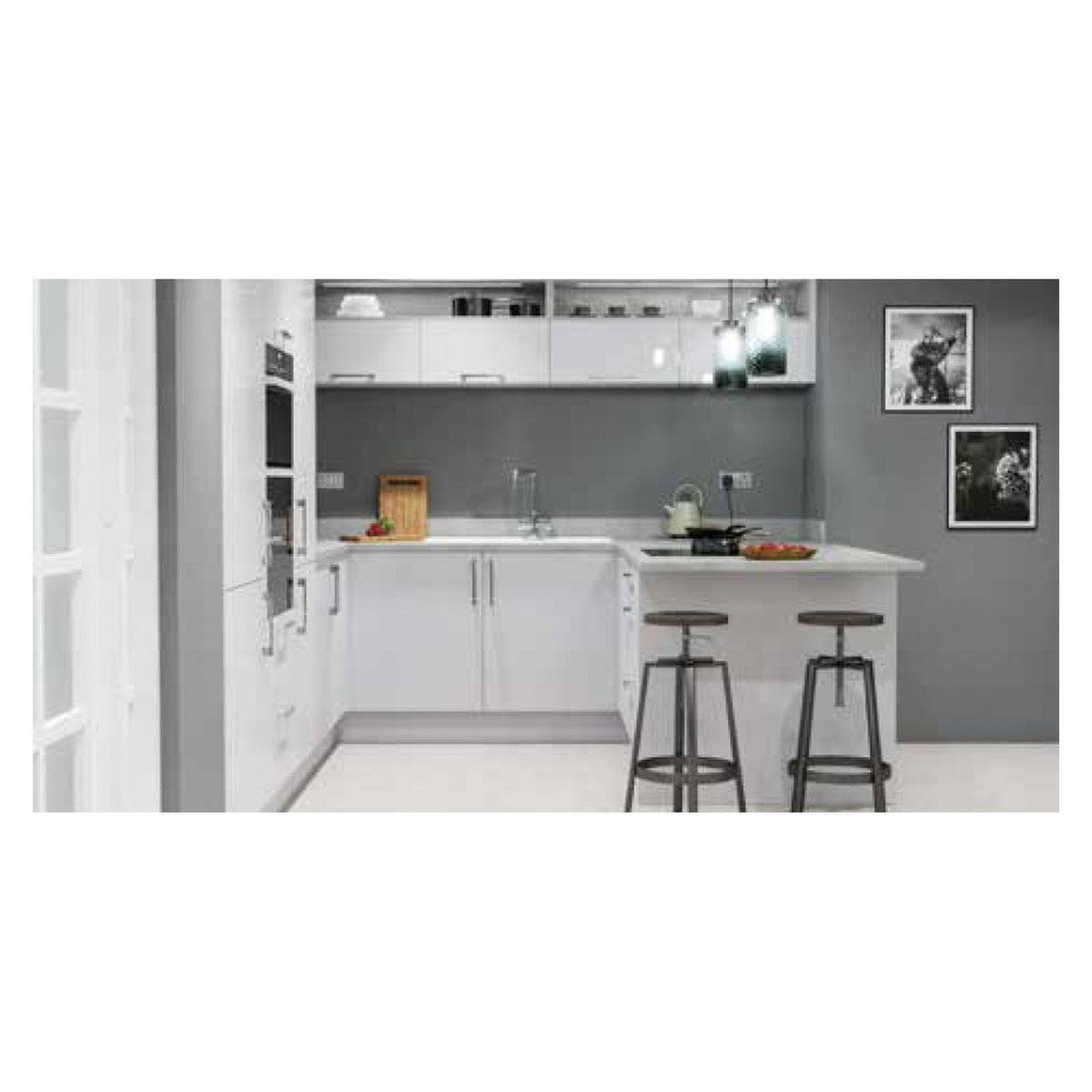 Evo Kitchen Greco straight layout option