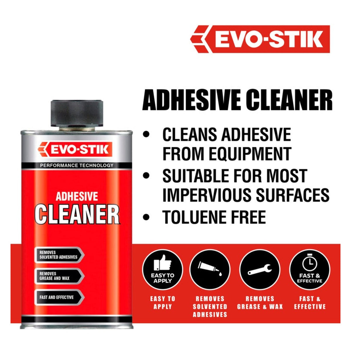 Evo-Stik adhesive cleaner 250ml bottle, view 2