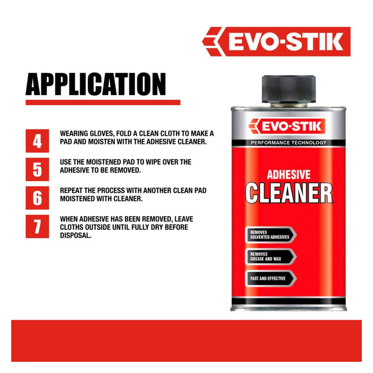 Evo-Stik adhesive cleaner 250ml bottle, view 4