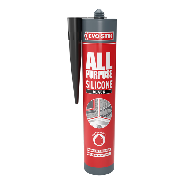 Evo-Stik all purpose flexible black silicone sealant
