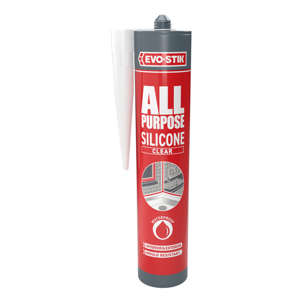 Evo-Stik all purpose flexible clear silicone sealant