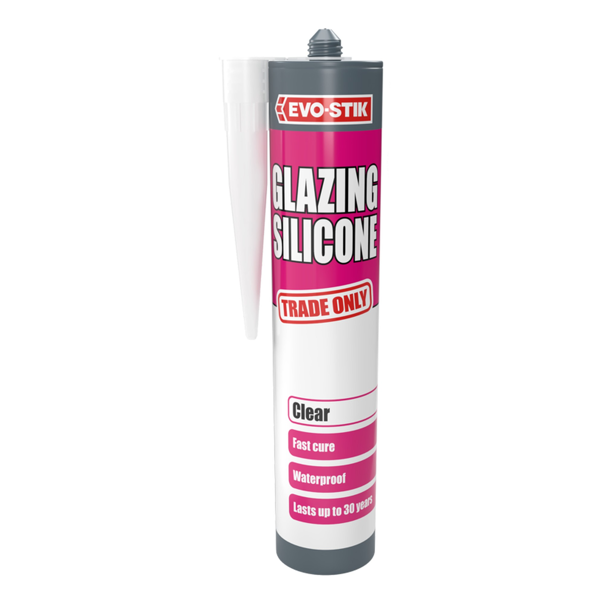 Evo-Stik clear glazing silicone sealant