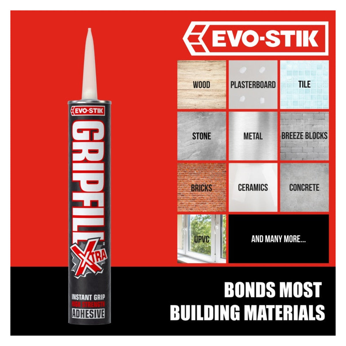 Evo-Stik Gripfill Xtra 350ml grab adhesive, view 4