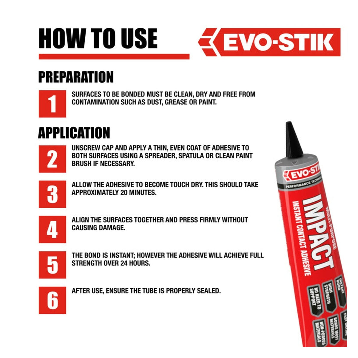 Evo-Stik Impact Adhesive 30g tube, view 3