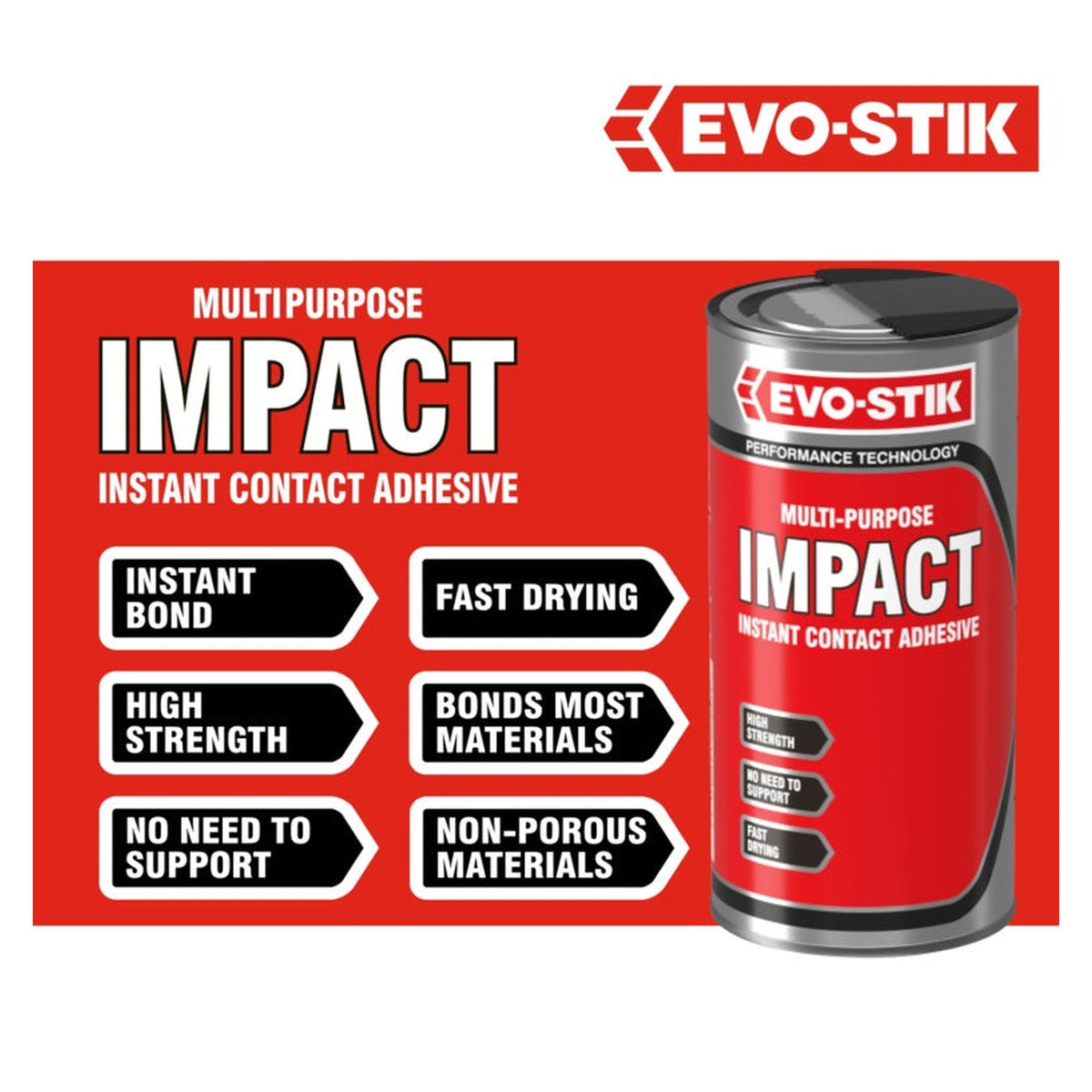 Evo-Stik Impact Adhesive 500ml tin, view 2