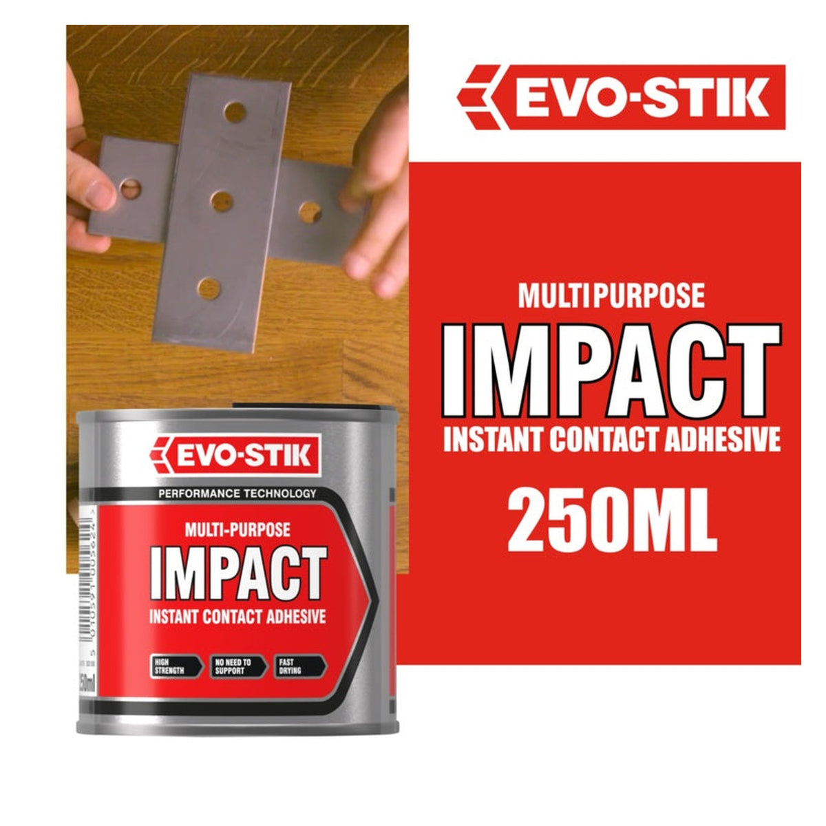 Evo-Stik Impact Adhesive 250ml tin, view 2