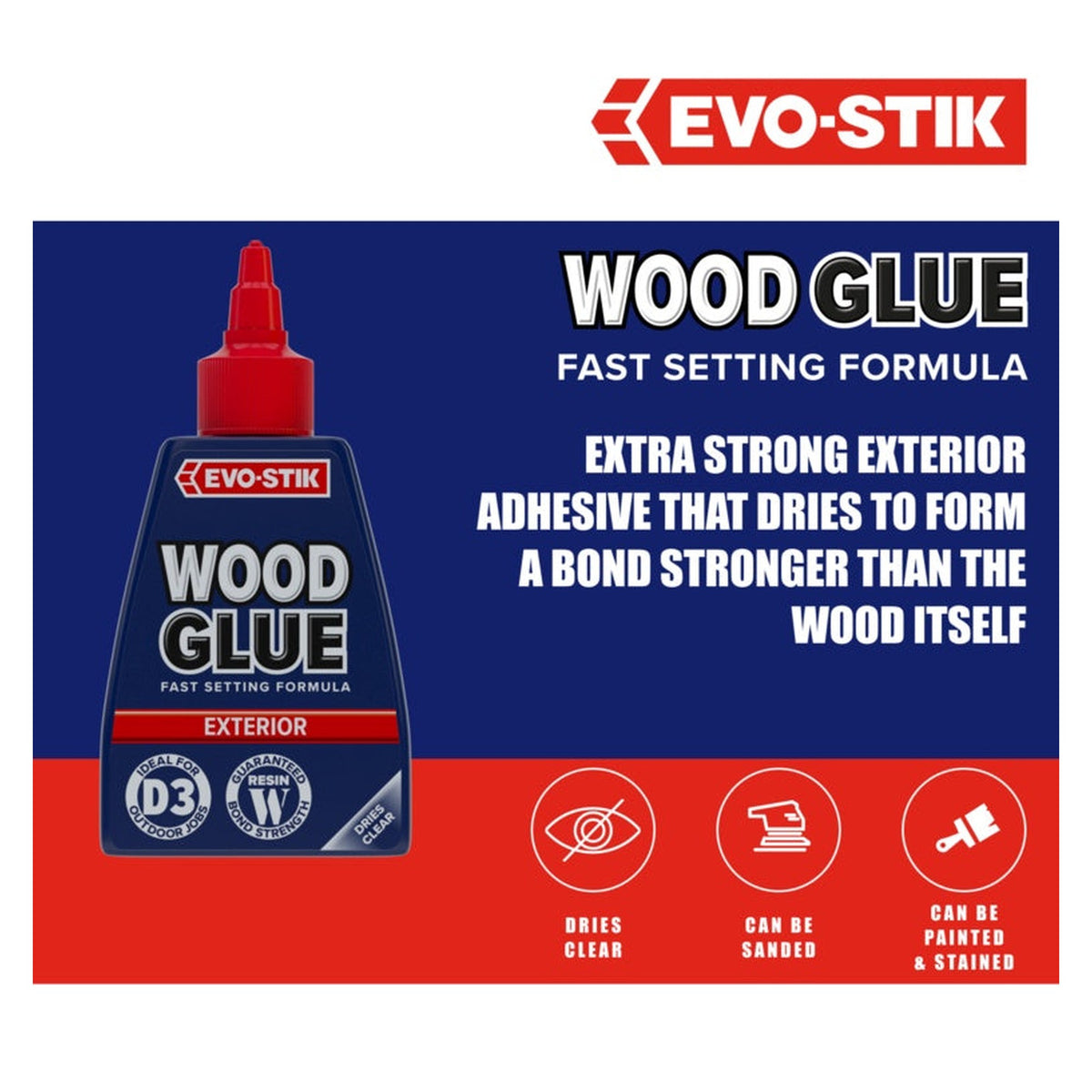 Evo-Stik Resin W weatherproof wood adhesive 125ml, view 2