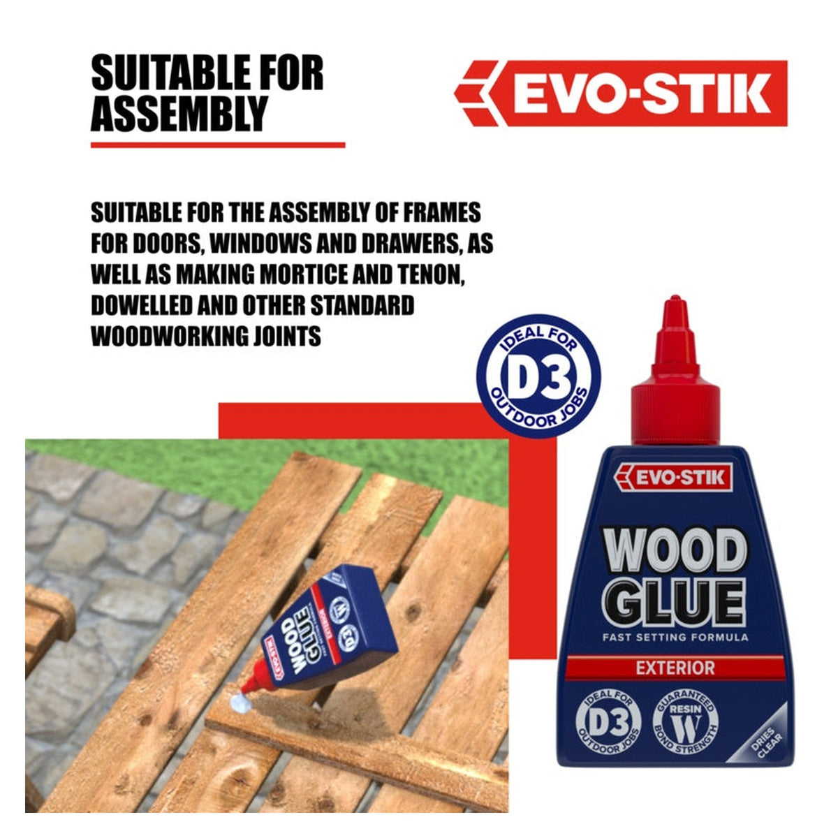 Evo-Stik Resin W weatherproof wood adhesive 125ml, view 4