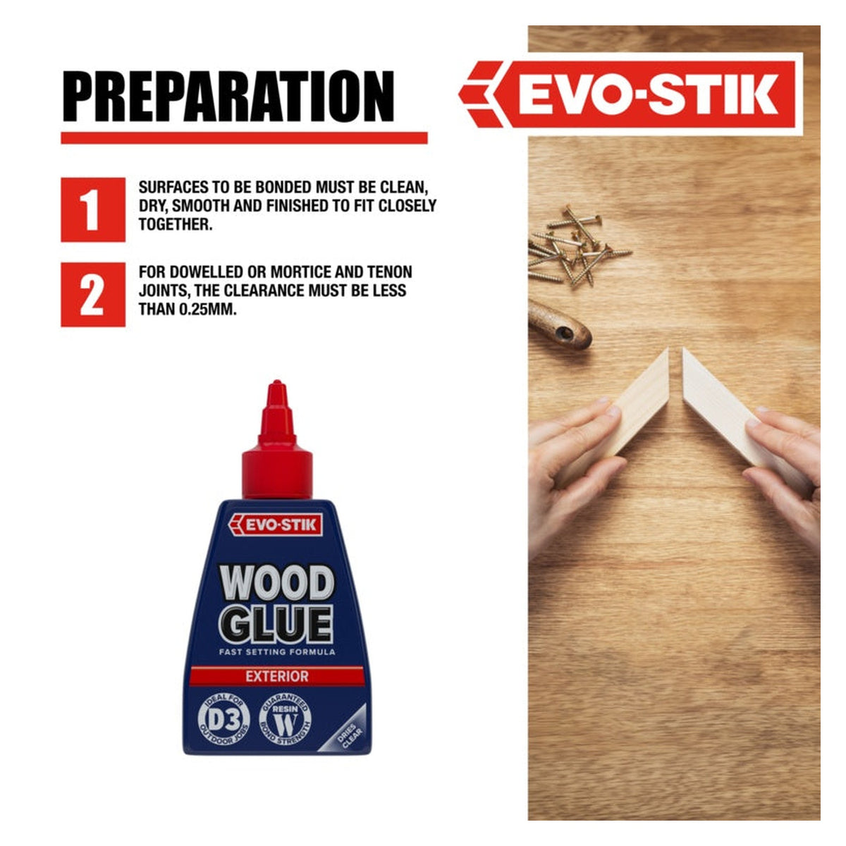 Evo-Stik Resin W weatherproof wood adhesive 125ml, view 5