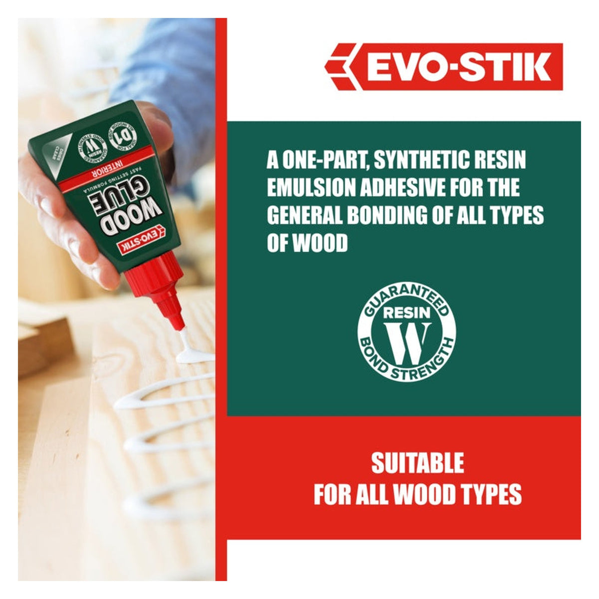 Evo-Stik Resin W interior wood adhesive 125ml, view 6