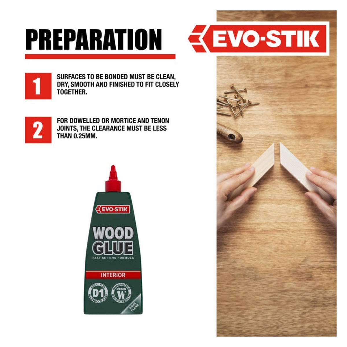 Evo-Stik Resin W interior wood adhesive 500ml, view 4