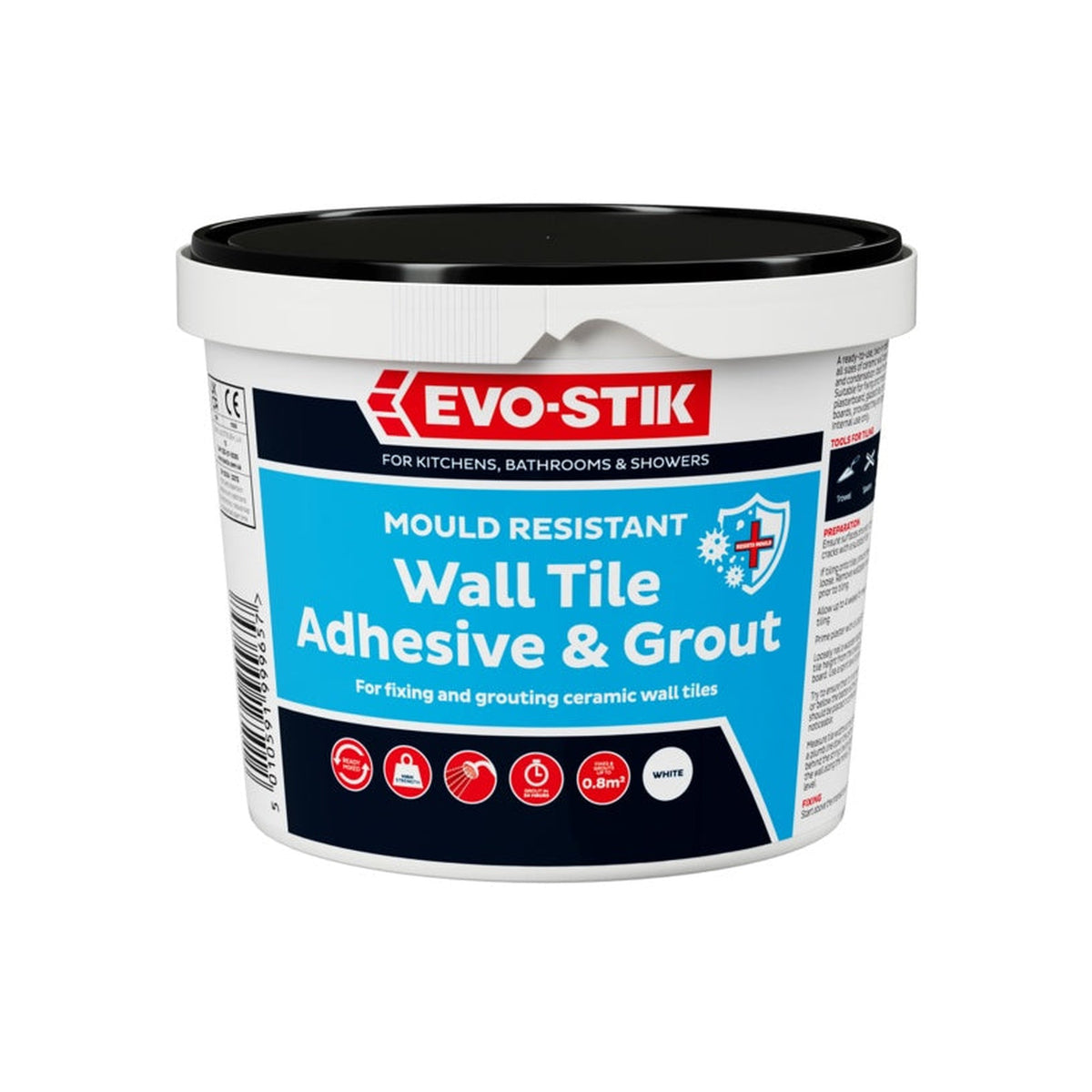 Evo-Stik mould resistant wall tile adhesive and grout 1L