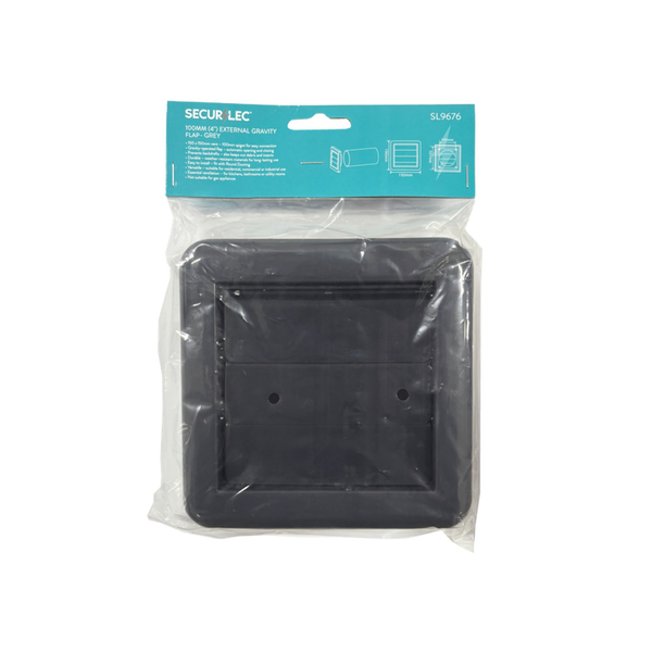 External Gravity Flap Grey 100mm - 4"