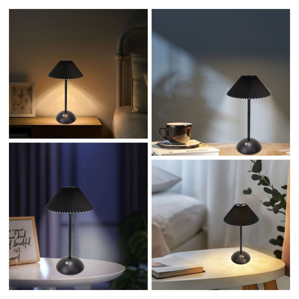 Extrastar black rechargeable LED desk lamp, view 3