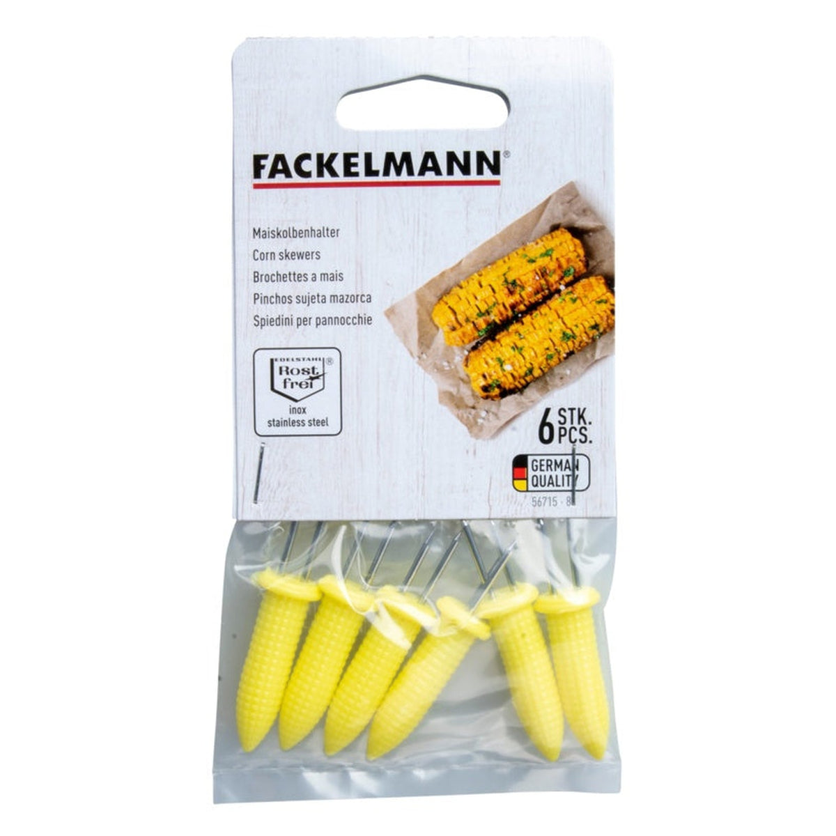 Fackelmann stainless steel corn holders, view 2
